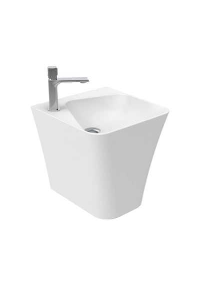 Creavit Avis AV145 Monoblok Batarya Delikli Beyaz Lavabo Beyaz 45 x 45 CM