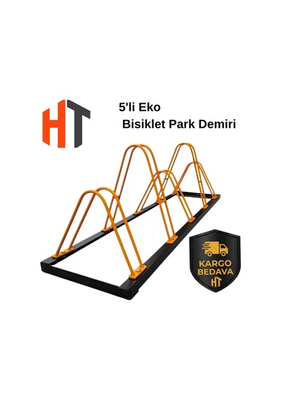 5'li Bisiklet Park Yeri Ekonomik Çift Yönlü 170 X 40 Cm