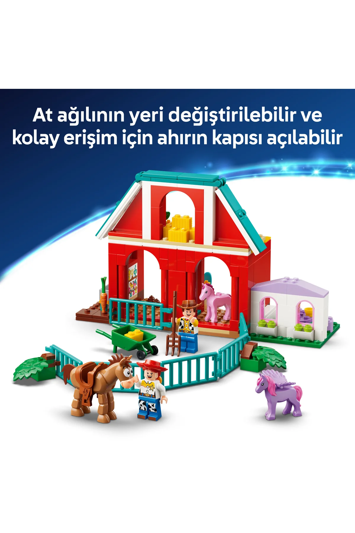 LEGO® ǀ Disney ve Pixar Oyuncak Hikayesi 5 Blaze’in At Çiftliği 43304 - 4 Yaş ve Üzeri Çocuklar için Yaratıcı Oyuncak Yapım Seti (209 Parça)