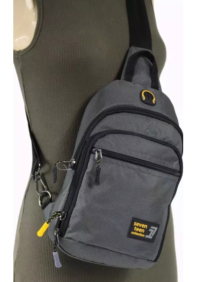 Ogdo - Göğüs, Sırt Çantası - Body Bag - 4980 Gri