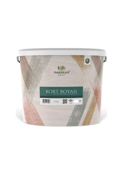 Pamukkale Silikonlu Tenis Kort Boyası 20 Kg Antrasit Gri Ral 7016