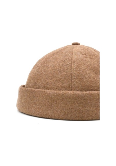 Külah Kışlık Yeni Stil Yün Retro Hip-Hop Docker Şapka Camel-Camel-Standart