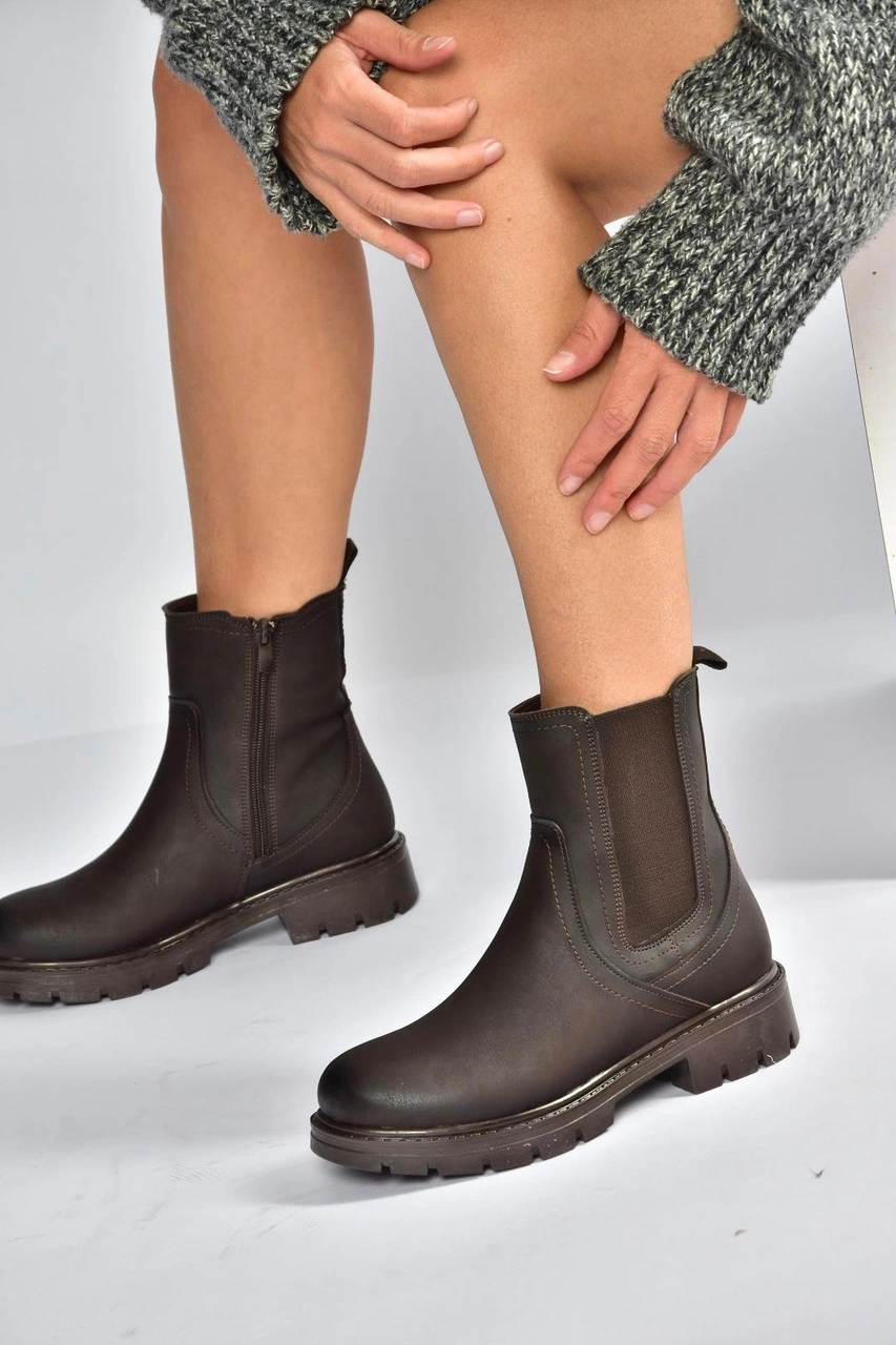 Fox Shoes V674420509 Kahverengi Kalın Tabanlı Lastik Detaylı Kadın Bot Kahverengi-suni Deri Fox Shoes V674420509 Kahverengi Kalın Tabanlı Lastik Detaylı Kadın Bot Kahverengi-suni Deri