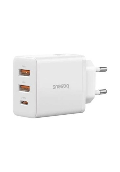 Baseus P10111402213-00 Cube Hızlı 2 Usb-a + Type-c 30w Şarj Cihazı Beyaz