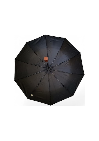 Baginn 10 Telli Tam Otomatik Şemsiye Ahşap Saplı 33 Cm Boy 105 Cm Çap Rainwalker Siyah Renk 001