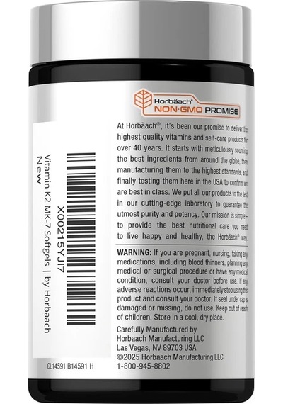 K2 Mk-7 100 Mcg +d3 5,000 Iu 180 Softgels