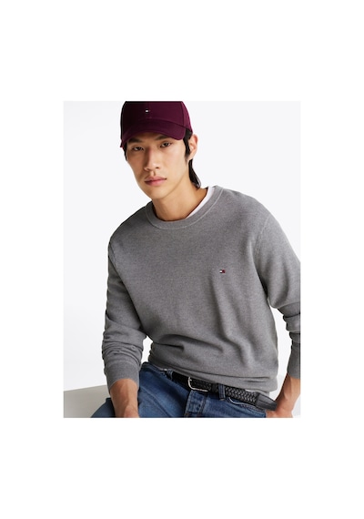 Tommy Hilfiger Essentıal Structure Crew Neck Kazak Koyu Gri