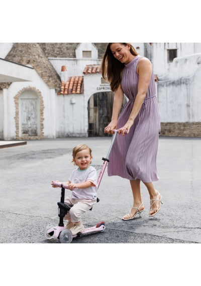 Micro Mini 6 İn 1 Deluxe Rock And Go Led Scooter Dusty Rose Pembe
