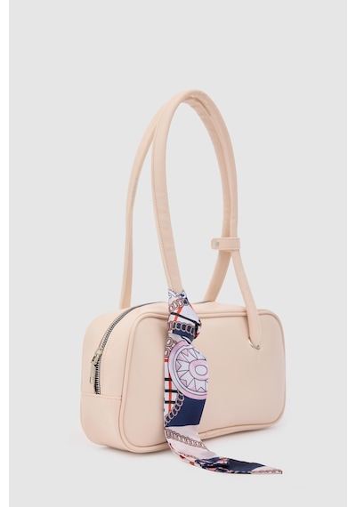 Shule Bags Beau Fular Detaylı Baget Çanta Pudra Pembe Pudra
