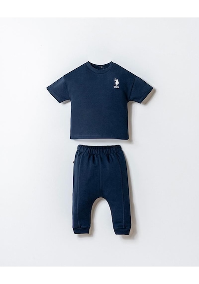 U.S. Polo Assn. U.s. Polo Assn Erkek Bebek 2 Li T-şhirt Takım Lacivert-2262 Lacivert