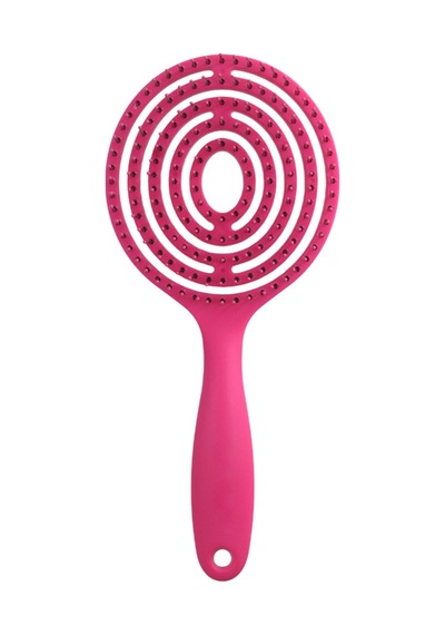 Beauty Lolipop Saç Fırçası - Yuvarlak, 3d Esnek, Saç Açma Ve Tarama Fuşya