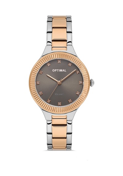 Optimal Opt.03462m.02 Unisex Kol Saati Altın - Siyah