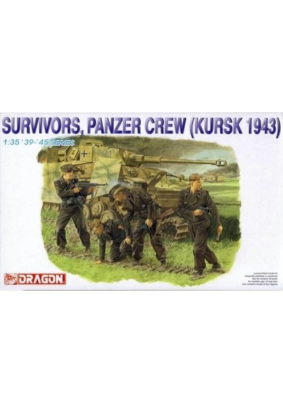 Dragon 6129 1/35 Ölçek, Survivors Tank Mürettebatı Kursk 1943 Asker Figürleri Plastik Model Kiti-49259