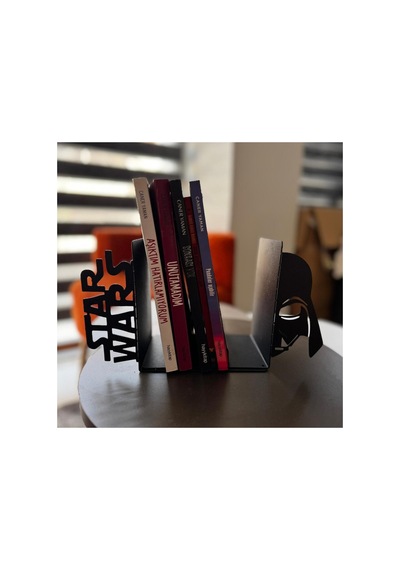 Dekoratif Metal Kitap Tutucu Star Wars Sıluet Kitaplık Organizer Destek