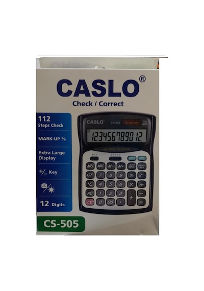 Caslo CS-505 Büyük Boy 12 Hane Hesap Makinesi
