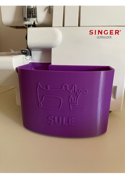 Singer Overlok Çöp Kutusu Fire Kabı Xl Kişiye Özel Mor 14sh654 14