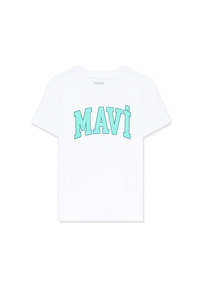 Mavi - Mavi Logo Baskılı Beyaz Tişört 7610109-620 Beyaz