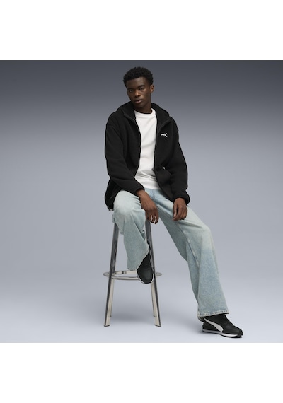 Puma Ess Elevated Full-zip Hoodie Erkek Yetişkin Ceket Siyah