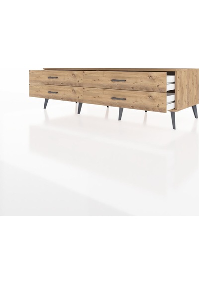 Kronos Tv Ünitesi 4 Çekmeceli 176x59x51 Çam-çam/çam Atlas Çam/atlas Çam