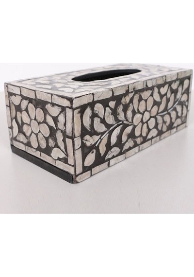 Anita Sedefli Dikdörtgen Peçetelik 23x12x8,5 Cm Siyah