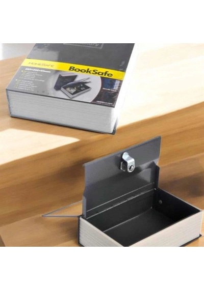 İngilizce Sözlük Görünümlü Anahtarlı Gizli Mini Çelik Kasa Kitap Tipi