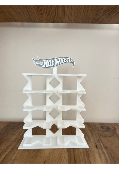 Hot Wheels Uyumlu 10 Araçlık Stand 1/64 Beyaz R3d-002-blk