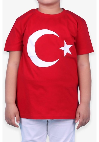 Eko Seri Ay Yıldız Türkiye Tshirt - 29 Ekim Cumhuriyet Bayramı Ti Kırmızı