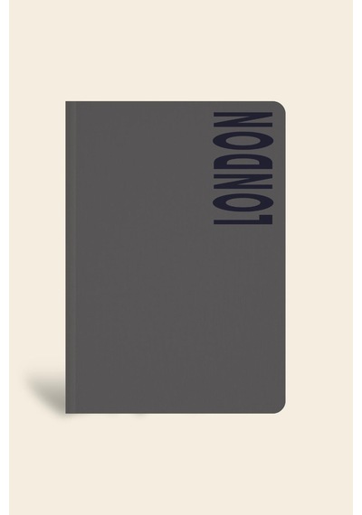 City Collection Ciltli Keten Defter Çizgili London 15x21 Çok Renkli