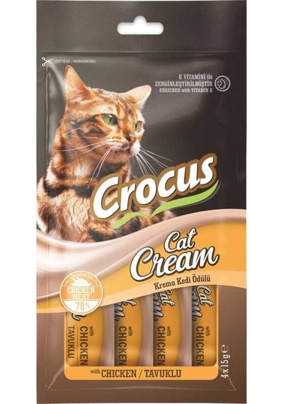 Crocus Tavuklu Krema Kedi Ödülü 4 15 Gr