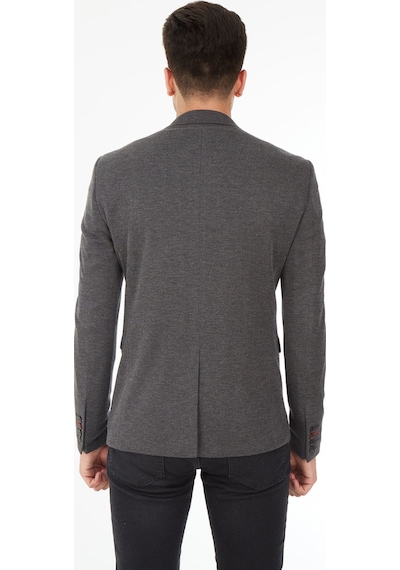 Sposo 5134 Dar Kalıp Örme Kumaş Siyah Erkek Blazer Ceket Siyah Sposo 5134 Dar Kalıp Örme Kumaş Siyah Erkek Blazer Ceket Siyah