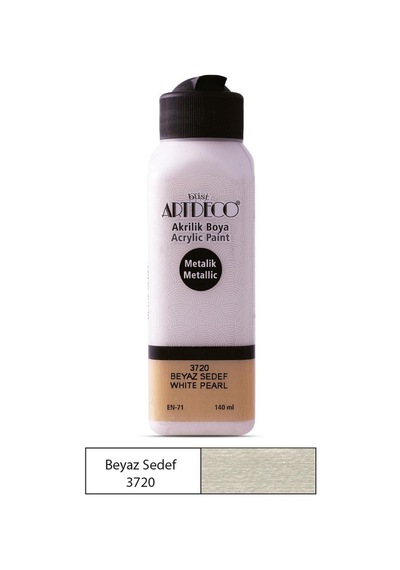 Artdeco Metalik Akrilik Boya 140Ml Beyaz Sedef 372