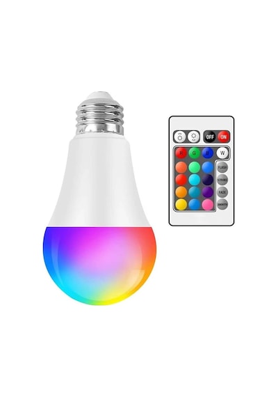 Ayt Ledx Al-ll9rgb 9w Kumandalı Rgb Renkli Led Ampul Aydınlatma E27 800 Lümen