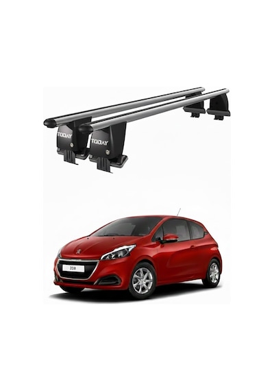 Peugeot 208 2012-2015 Oluksuz Kilitli Ara Atkı Port Bagaj Tavan Barı