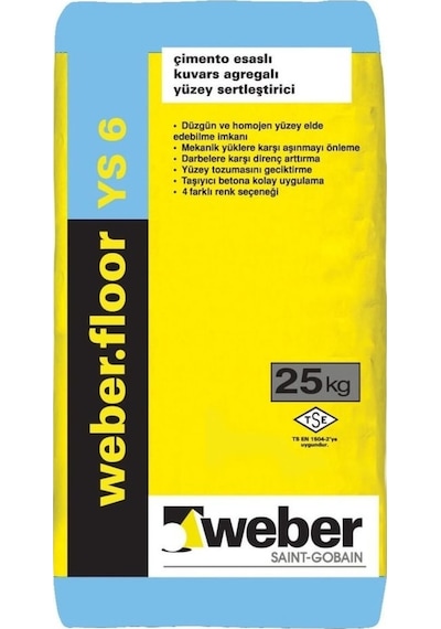 Weber Floor Ys 6 Gri Yüzey Sertleştirici 25 Kg