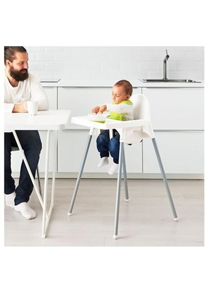 Antilop Unisex Beyaz Tepsili Mama Sandalyesi Beyaz