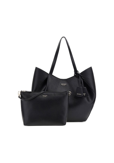 Guess Kadın İç Çantalı Tote Çanta Seti - Siyah Siyah