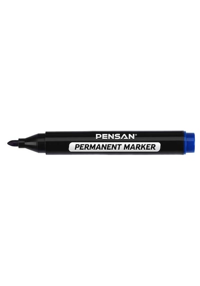 Pensan 6600 Yuvarlak Uç Permanent Marker Mavi 10lu Çok Renkli