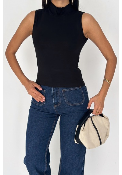 Noa & Noa Kadın Kolsuz Boğazlı Basic Body Sleek Core SIYAH Noa & Noa Kadın Kolsuz Boğazlı Basic Body Sleek Core SIYAH