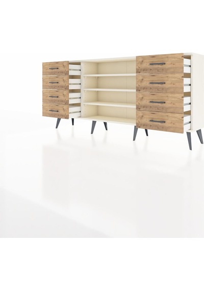 Arges Konsol 3 Raflı 8 Çekmeceli 176x30x83 Aytaşı-aytaşı/çam Aytaşı/çam Arges Konsol 3 Raflı 8 Çekmeceli 176x30x83 Aytaşı-aytaşı/çam Aytaşı/çam