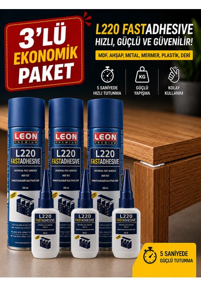 3 Adet Ultra Çok Güçlü Ve Hızlı Japon Yapıştırıcı 200 Ml+ 50 Gr