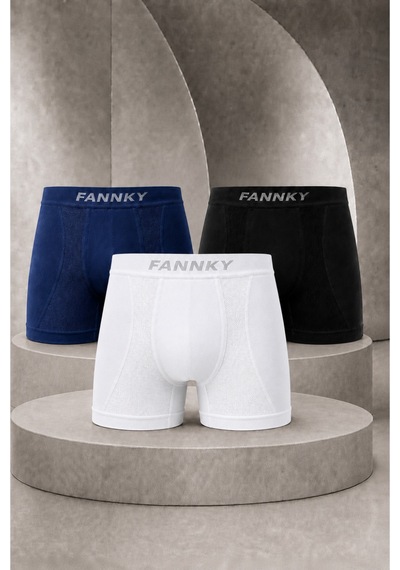 Womanandkids Night Kahverengi Erkek Casual Comfort Günlük 3 Lü Boxer
