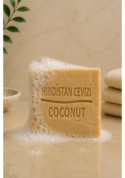 2'li Doğal Hindistan Cevizi Sabunu 120-140 Gr El Yapımı Bitkisel Yüz, Vücut Ve Saç Temizleme Sabunu - 901029494 Diğer