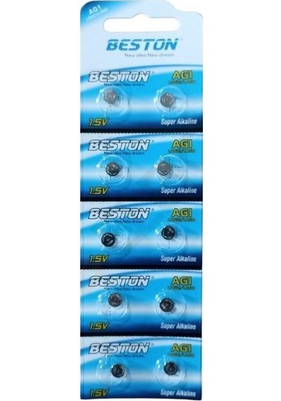 Beston Ag1 Lr621/ Lr60 1,5v Alkalin 10'lu Saat Pili - Düğme Pil