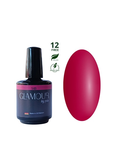 Glamour By Mia 148 Koyu Kırmızı Kalıcı Oje 15 Ml Hema Free Tpo Free
