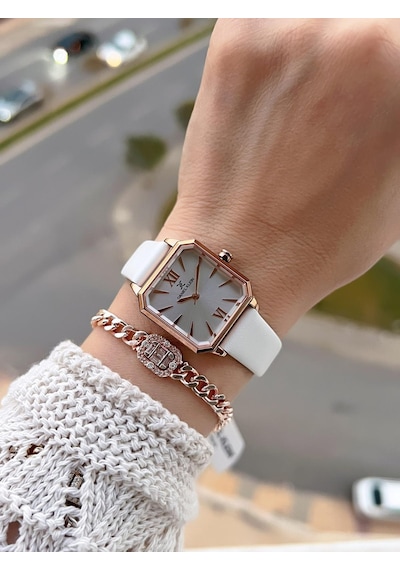 Daniel Klein Deri Kordonlu 2 Yıl Garantili 3 Atm Suya Dayanıklı Kadın Kol Saati+bileklik Bd.13939.5 Rose Gold