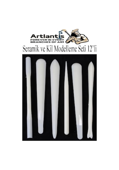 Seramik Kil Çömlek Modelleme Seti 12 Parça 1 Paket Polimer Kil Şekillendirici Modelaj Oyma Temi