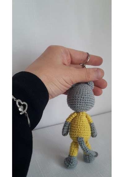 Amigurumi Cepli Kedi Anahtarlık