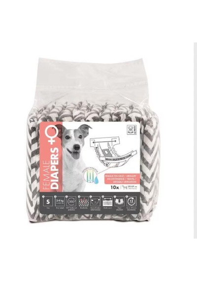 M-Pets Diapers Dişi Köpekler İçin Külot Small 10'lu