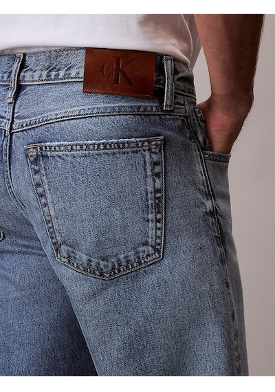 Calvin Klein Erkek 90s Straight Fit Andrew Jean-14935 Mavi