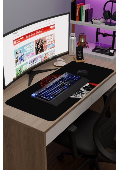 Fullmetal Alchemist Anime V5 - 90x40 Xxl Gaming Kauçuk Kaymaz Taban Mouse Pad Fare Altlığı